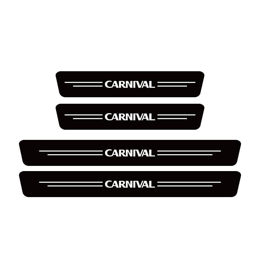 SDYAYFGE 4Pcs Kick Plates Car Door Sill Protector,for KIA Carnival