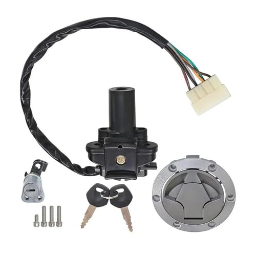 Juego de cerradura encendido moto para tapa deposito combustible Kawasaki Ninja 250R EX250J