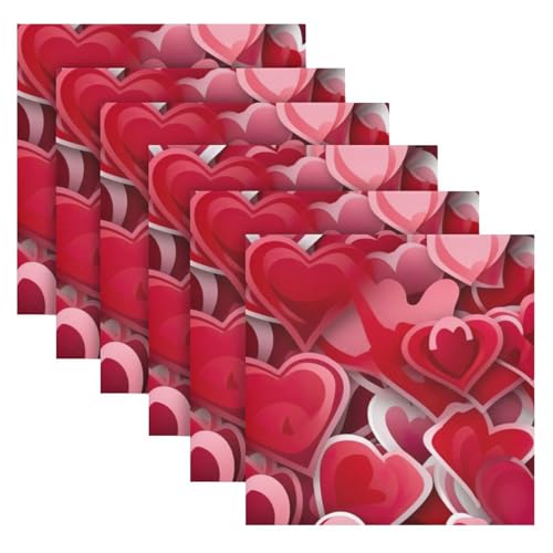 Servilletas de Tela Kigai Día del Amor Set x4 20x20 in miniatura 6