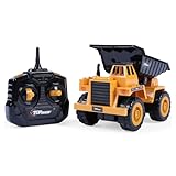 Top Race 5 Channel Fully Functional Remote Control Construction Truck Kids Size Designed for Small Hands (Dump Truck)