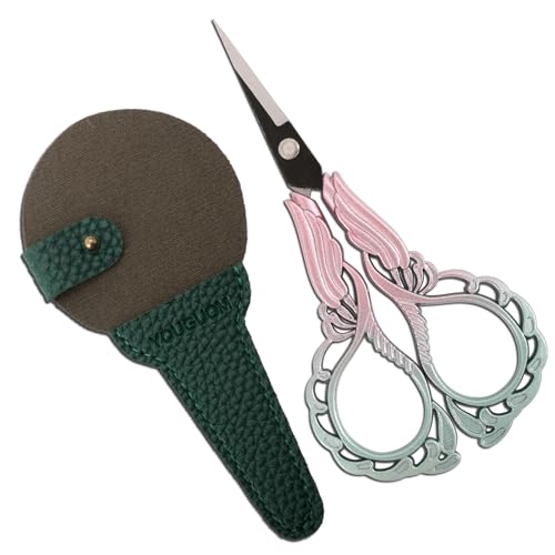 YOUGUOM Sharp Detail Scissors with Case Embroidery Sewing Crafting Scissor for Needlework Threading...
