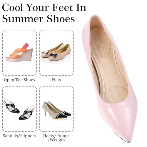 Image of 2 Pairs Weight Shifting Insoles for High Heels, 3 /4 Length Invisible High Heel Comfort Pads Prevent Slipping, Gel Insoles for Women, Sandals, Flats, and Highheels (Clear)