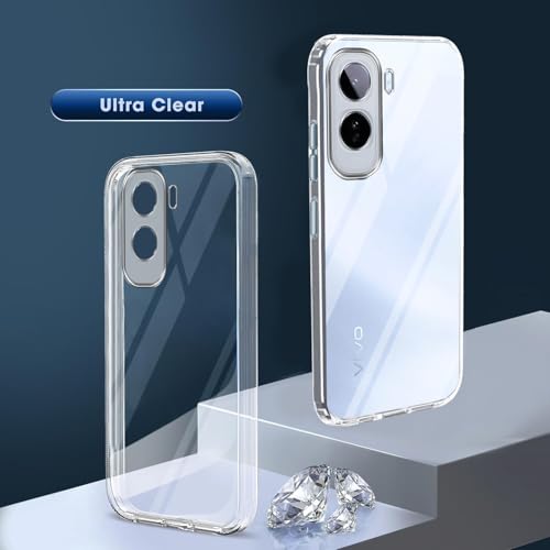 Image of Jkobi Silicone Back Cover Case for Vivo T5 Pro 5G (Clear Shockproof Case with Camera Protection | Soft and Flexible | Transparent)