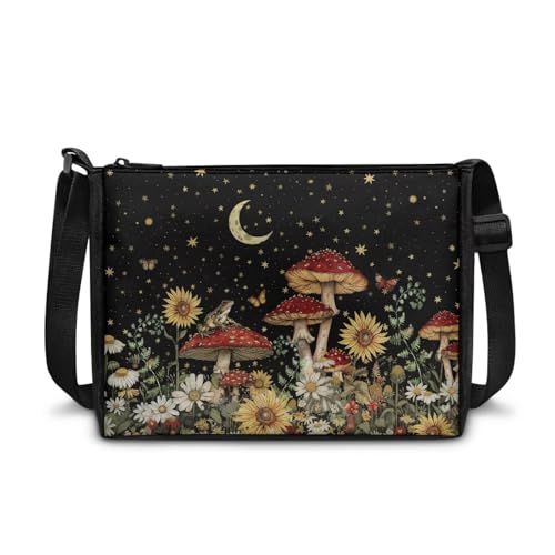 Small Capacity Shoulder Bag for Women Men Crossbody Purse Bags Lightweight Travel Tote Handbag with Zipper Closure