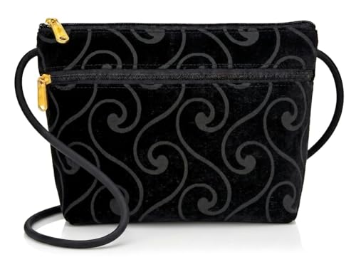 Image of Danny K. Women's Tapestry Zipper Purse Crossbody Handbag, Adjustable Cord, Handmade in USA