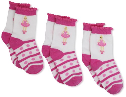 Jefferies Socks Girls 2-6X Ballerina Socks 3 Pair Pack