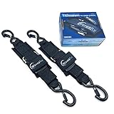 WAVESRX Jet Ski & PWC Trailer Transom Straps (2PK) | 24" Marine Tie Downs - Adjustable via Quick Rel