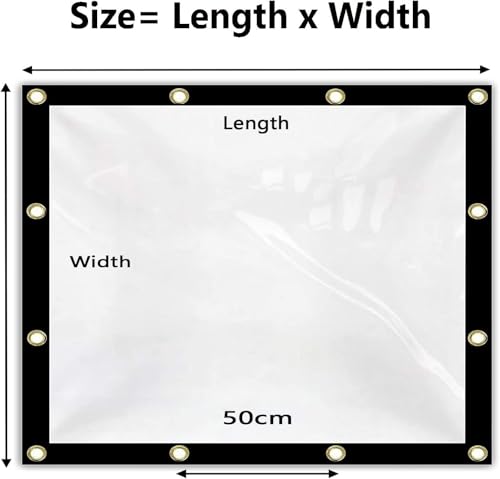 Rideau de bâche imperméable transparent 1,7 x 2,5 m pour extérieur - 7