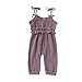 Produktbild Haokaini Säuglinge Reine Farbe Spielanzug, Baby Mädchen Mode lässig Outwear gekräuselten Slip Jumpsuit (Color : Purple, Size : 6-12M)