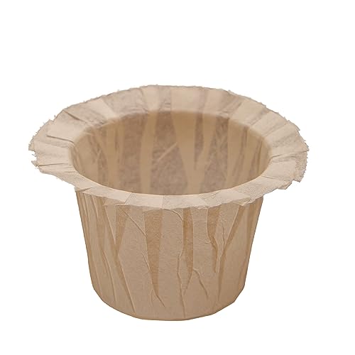 Haetyly 100 Count Natural Paper Filters Compatible with Keurig Single Serve 1.0 and 2.0, Fits All Brands Reusable K Cup Coffee Pods