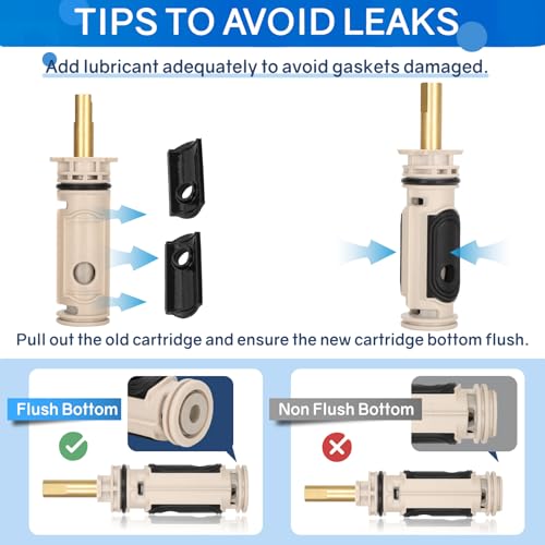 Replacement Cartridge Kit for Moen One-Handle Posi Temp Faucets,Replacement Compatible with Moen Tub Shower，Durable Brass & Plastic(Retainer Clip Included,Installation Instructions) -1 PCS by Mahua - Image 6