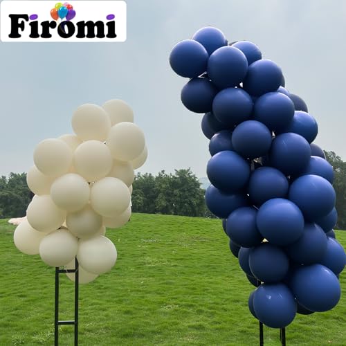 Image of Firomi Beige Latex Balloons 12-inch 100 Pack (with 3 Ribbons) | Big Helium Thicken Sand Balloon for Wedding Birthday