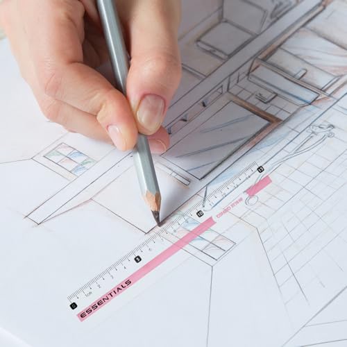 Geometrie Set Zirkel Set Mathematik Set 8-Teilig Geometrieset mit Zirkel Druckbleistift Inkl Ersatzminen Radierer Winkelmesser Geodreieck Lineal und Metallbox für Klassenbedarf und Schule Rosa
