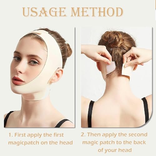 TogtherKings V Gesichtsmasken,Wiederverwendbare V-Linienmask,für Doppelkinn und schlaffe Gesichtshaut, für den täglichen Gebrauch geeignet（Farbe）