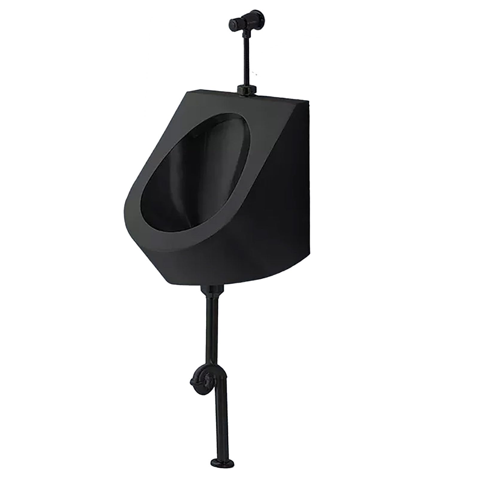 GTHTUHFD 304 Stainless Steel Urinal, Wall Mounted Commercial Men'S Urinals, Splash-Proof Urinal With Flush Valve, High Efficiency Flushing Public Toilet Urinal,Silver-Ground,Black-Ground ROW