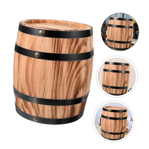 Miniatura 8 de Offsch Barril De Madera Retro Pequeño 20x16 Cm De Roble Natural Decorativo Multifuncional Para Hogar, Oficina Y Bar Accesorio Artesanal Vintage