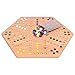 AmishToyBox.com Oak-Wood Hand-Painted Double-Sided Wooden Aggravation Marble Game Board, 20" Wide
