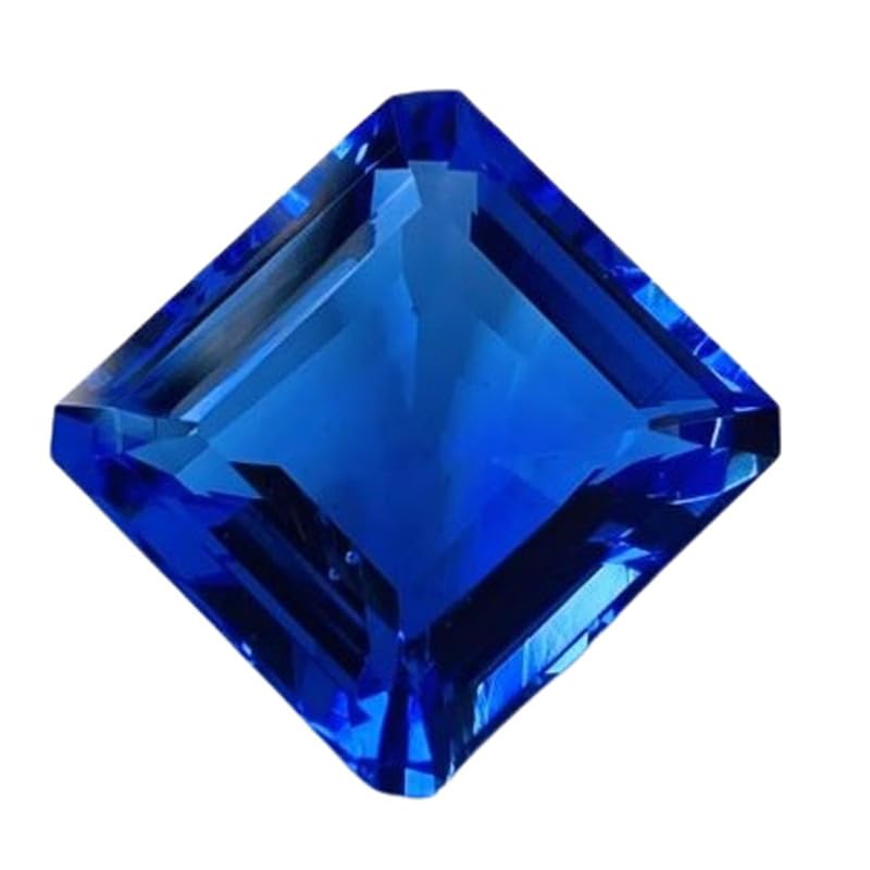 Saphir bleu naturel en forme de coussin 14x14mm pour création de bijoux