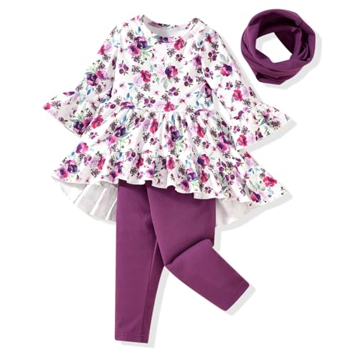 Image of fioukiay 4 Years Girl Fall Clothes Toddler Girl Winter Clothing Sets Little Kids Boutique Clothes