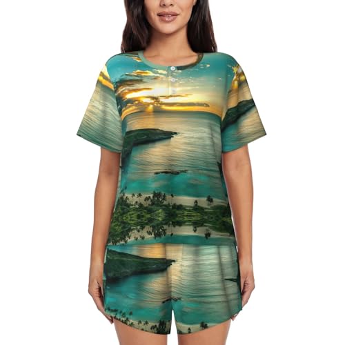Ensemble de pyjama femme Hanauma Bay : l'évasion hawaïenne au réveil