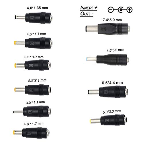 F1TP 19V 3.42A 65W AC/DC Power Supply Adapter Charger for HP Toshiba Lenovo Ideapad Acer ASUS Gateway Laptop, HP LG Samsung Acer Monitors and Westinghouse Vizio TV; with 10 DC Plug, UL Listed - Thumbnail 2