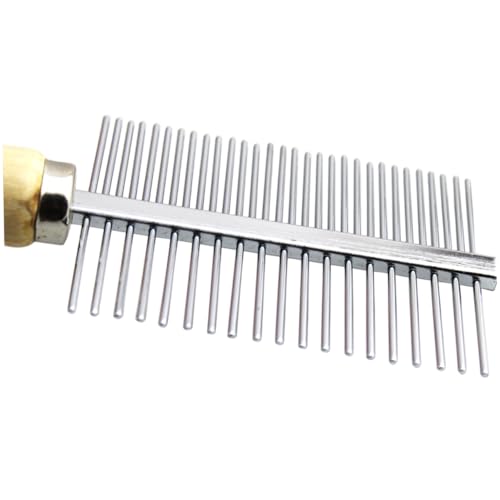 HOLIDYOYO Comfy Pet Grooming Cat and Dog Stainless Steel Comb for Hair Trimming Dematting Comb Pet Brush Grooming Tools