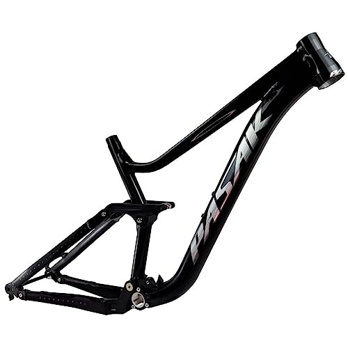 ITETONE Fahrradrahmen mit Federung, komplett, Rahmen Mountainbike 26er 27.5er 29er 17/18 Zoll, Hub 147 mm XC/AM/DH, Rahmen Enduro Downhill 12 x 148 mm, Achse Schlaufe Boost, Dunkelgrau, 27,5 x 18 Zoll