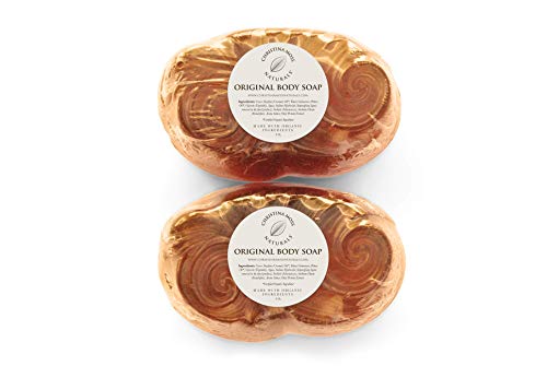 Body Soap Glycerin Bath Bar Made With Organic Oils & Gentle, Skin Soothing & Moisturizing Ingredients, Non Drying, Non Irritating. For Women & Men - No Harmful Chemicals - 2 Bar Set. Christina Moss Naturals