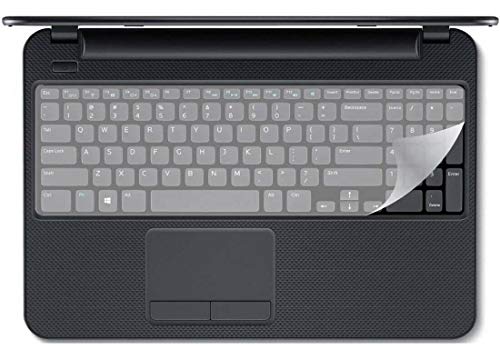 King of Flash Keyboard Protector Skin Silicone Cover Clear Film Dust and Waterproof Universal for 13, 14, 15 inch Laptop, Notebook, Netbook, Chromebook (Single Pack)