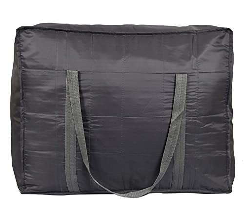 Image of Peafowl Double Bed Blanket Bag Cover /Saree Bag With Water Proof Dust Proof /King Size Blanket Cover Jumbo Bag (Grey)