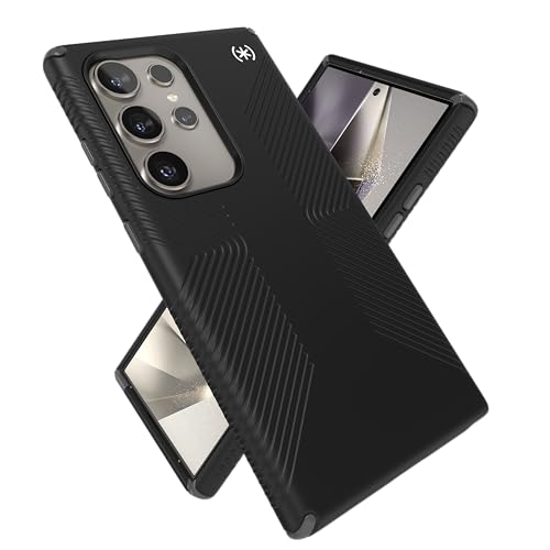 Image of Speck Presidio 2 Grip Samsung Galaxy S24 Ultra Case - Drop & Camera Protection, Soft-Touch Secure Grip, Wireless Charging Compatible, Shock Absorbant - Black | Drop Protection