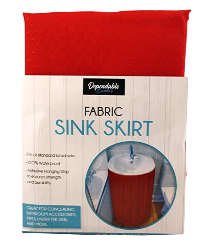 Snapklik.com : Diamond Stitch Fabric Bathroom Sink Skirt Utility Sink ...