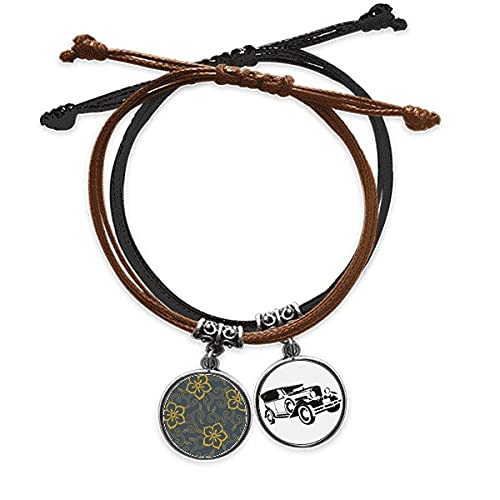 Bracelet style japonais fleurs d'Asie en cuir pour un look bohème quotidien