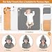 CandyHome 9 PCS Baby Bath Towels for Infants Toddlers, 3 PCS Animal Hooded Baby Towels & 6 PCS Washcloths Set, Ultra Absorbent Soft Cute Newborn Bath Essentials Gifts for Boys & Girls