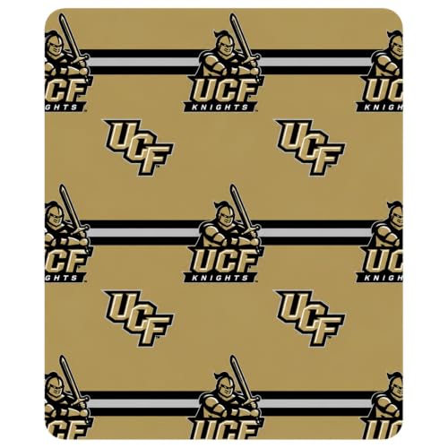 Team Sports America University of Central Florida UCF Knights Fleece Throw Blanket, 50x60 Inch, Lightweight, Collegiate 3-Bar Design, Officially Licensed