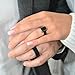 Rinfit Matching Silicone Rings for Couples - Wedding Bands for Him and Her - Emerald & Infinity Patented Design - Emerald Black/Metal Rose Gold & Black, W7 & M10