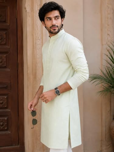 Image of Jagdish GARMENTS Cotton Trendy Embroidery Kurta for Men for Festive