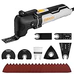 Oscillating Multi Tools 300W: DEKOPRO 15000-22000 RPM Electric Corded Multi Tool, 6-Speed Control, 3° Oscillating Tools Angle, Soft-Grip Oscillating Saw for Wood, Plastic, Soft Metal