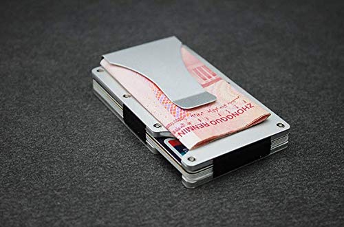 Stainless Steel+Aluminium Alloy Money Clip Card Holder Mini Purse Men Mini Wallet3
