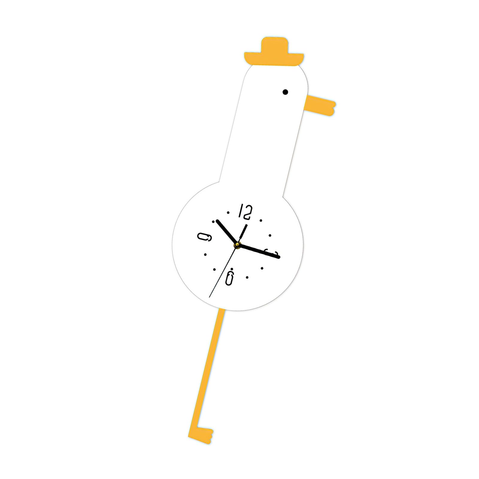 Horloge murale poulet mecanisme silencieux et balancier acrylique pour salon