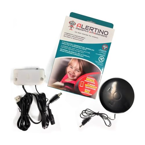 TECNIMED - Anti-Kriechvorrichtung für Kinder im Auto - Kompatibel mit allen Autos - Aktiviert sich automatisch bei jeder Benutzung - Warnt während der Fahrt - Made in Italy