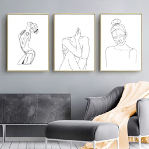 Peinture pour Salon sur toile haut de gamme au design abstrait et féminin