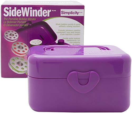 Simplicity Purple 88179PRPLA Compact Portable Sidewinder Bobbin Winder, 5.5'' L x 4'' W