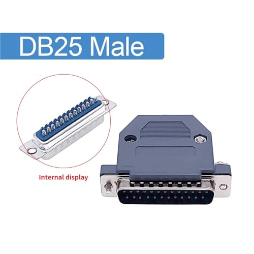 Conector de cable de datos de 2 filas DB25 macho con adaptador de puerto D tipo DP25 2