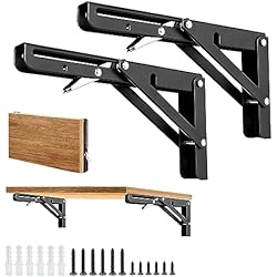 Carga Maxima Estanterias Mecalux Cherbowing Escuadras Para Estanterias Mensola Pieghevole, 200 mm 2 PCS, Escuadras Abatibles Soporte Estantería Plegable Per Garage, Cucina, Camera Da Letto Salvaspazio Carga Máxima: 75 kg
