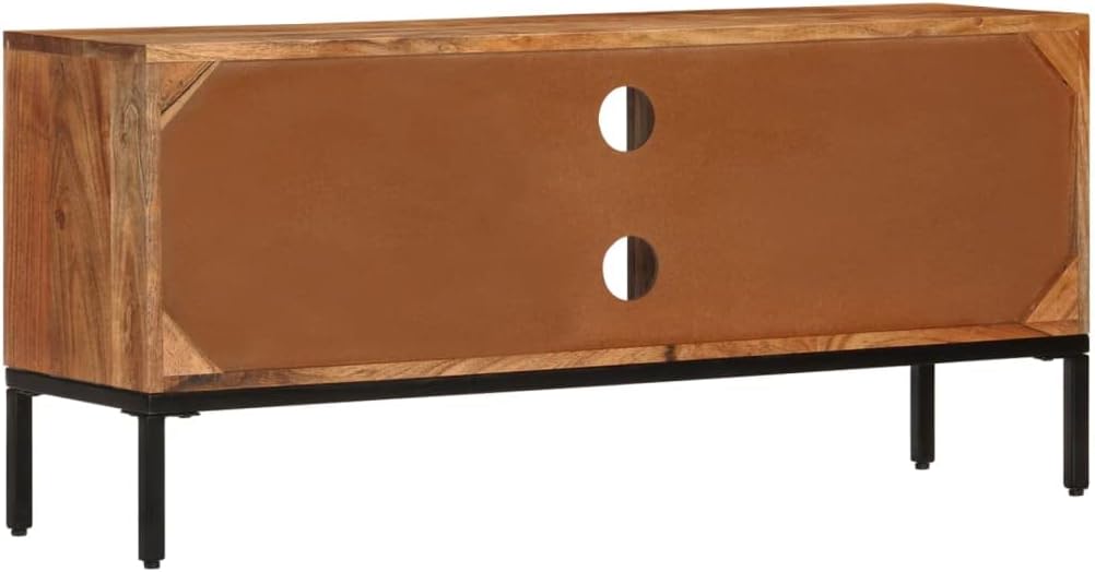 TV Cabinet Honey Brown and Gray,Sideboard,Media Cabinet,Entertainment Cabinet,Wooden TV Cabinet,Living Room Furniture,for Living Room,Lounge,Activity Room,43.3"x11.8"x19.7" Solid Wood Acacia