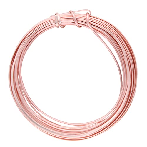 The Beadsmith Half-Round Craft Wire - Soft Temper Jewelry Wire, Rose Gold Color, 21 Gauge, 4 Yards
