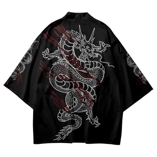 Image of Women's and Men Kimono Cardigan Japanese Long Sleeves Lightweight Open Front Coat Tops