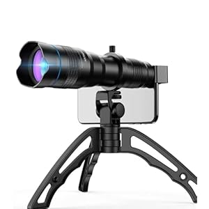Apexel High Power 36X HD Telephoto Lens with Phone Tripod for iPhone Samsung Pixel One Plus Huawei Lens Attachment Black