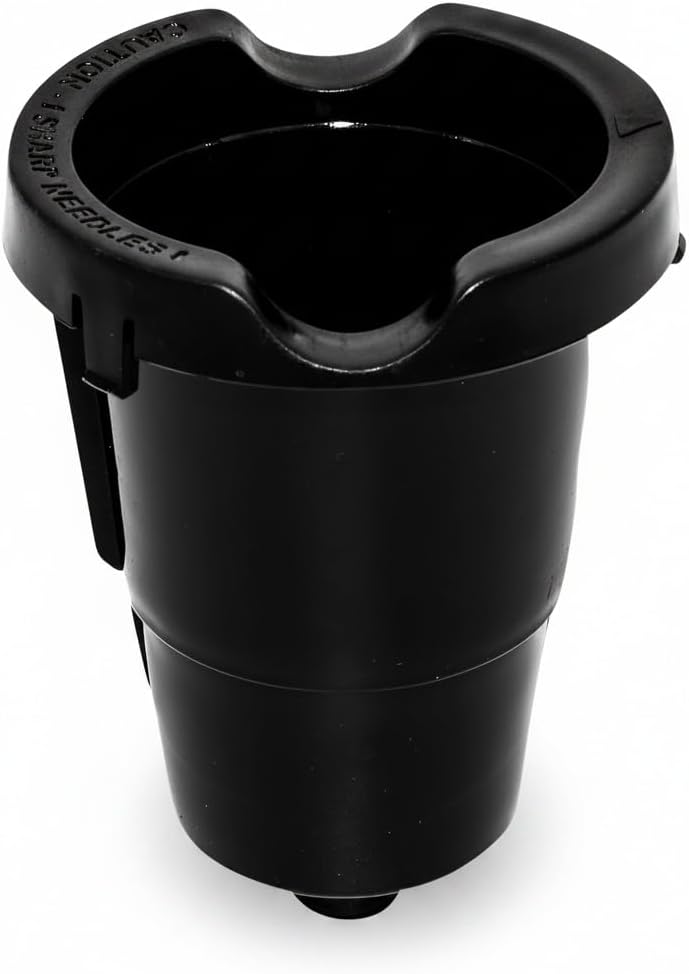 Coffee Pod Holder Replacement Part with Exit Needle, Reusable Filter Holder for Single-Serve Brewers, BPA-Free Brewing System Accessory, Easy Tool-Free Install